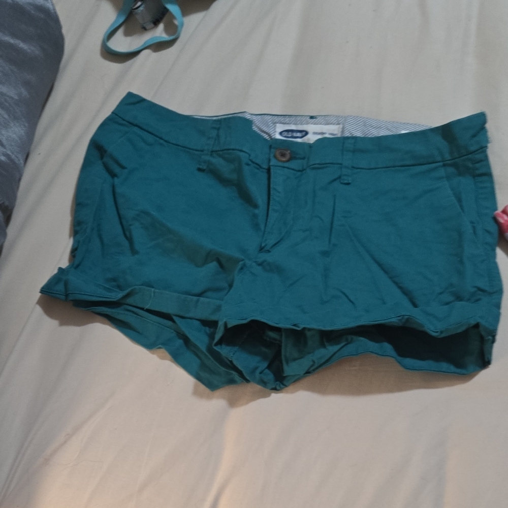 Old Navy High Waist Teal Shorts